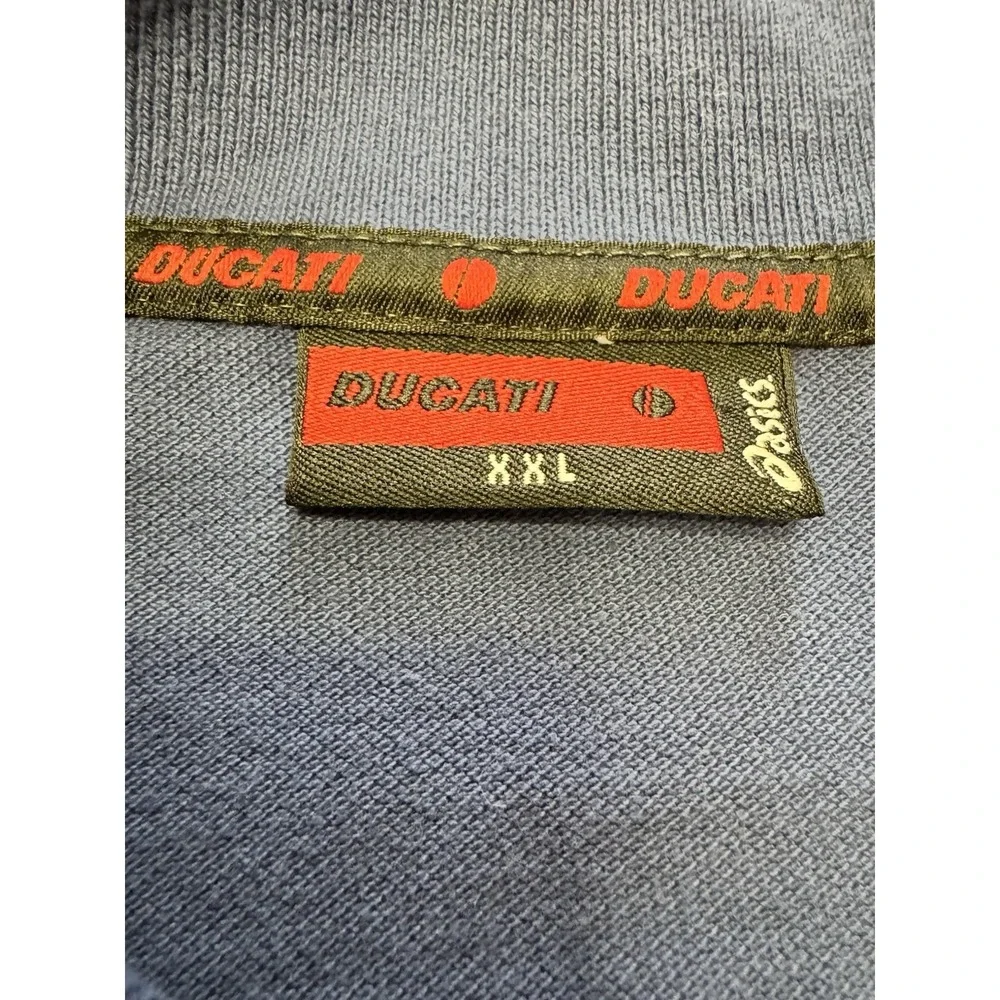 Vintage Ducati Polo‎ Shirt Made in Italy Blue Mens Large XXL Tag